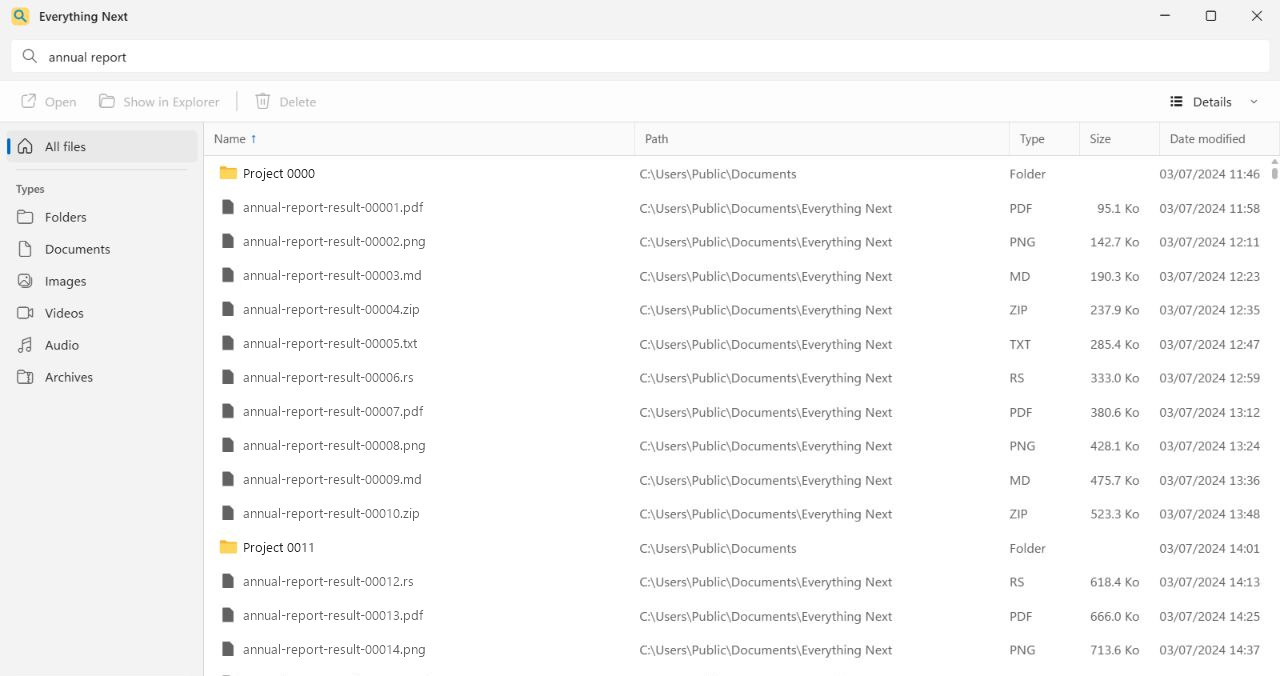 Everything Next in light mode